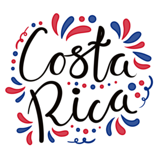 Calligraphic Costa Rica Sticker