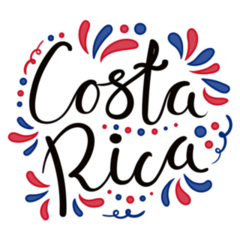 Calligraphic Costa Rica Sticker
