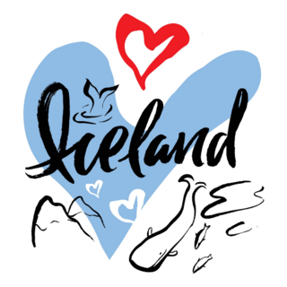 Calligraphic Iceland Sticker