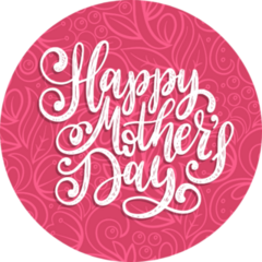 Calligraphic Inscription Happy Mothers Day Sticker