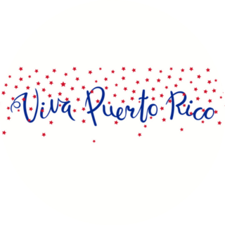Calligraphic Spanish Lettering Viva Puerto Rico Sticker