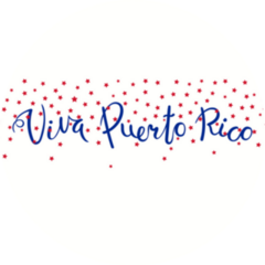 Calligraphic Spanish Lettering Viva Puerto Rico Sticker
