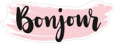 Calligraphy Bonjour Sticker