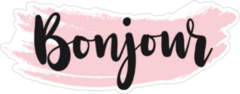 Calligraphy Bonjour Sticker