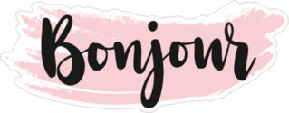 Calligraphy Bonjour Sticker