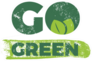Calligraphy Go Green Sticker