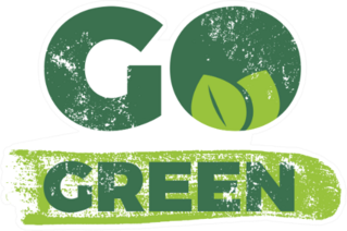Calligraphy Go Green Sticker