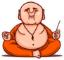 Calm Buddha Practices Yoga Sticker