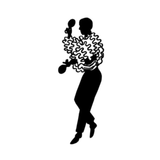 Calypso Dancer Retro Puerto Rico Art Sticker