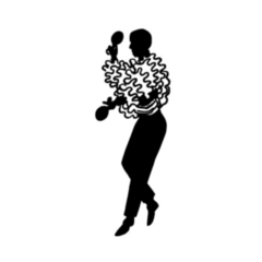 Calypso Dancer Retro Puerto Rico Art Sticker