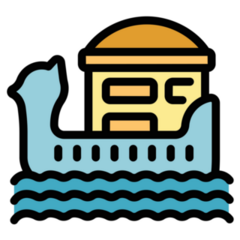 Cambodia Boat Icon Sticker