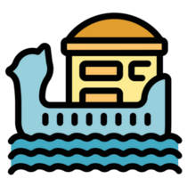 Cambodia Boat Icon Sticker