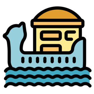 Cambodia Boat Icon Sticker