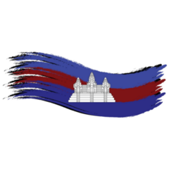 Cambodia Brush Stroke Sticker