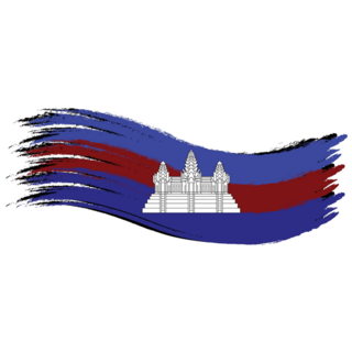Cambodia Brush Stroke Sticker