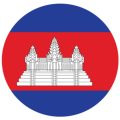 Cambodia Circle Flag Sticker