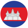 Cambodia Circle Flag Sticker