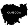 Cambodia Country Name Map Sticker