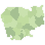 Cambodia Dotted Map Sticker