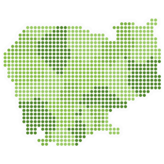 Cambodia Dotted Map Sticker