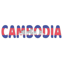 Cambodia Flag Font Sticker