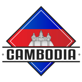 Cambodia Flag Logo Sticker