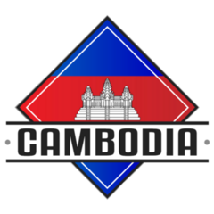 Cambodia Flag Logo Sticker