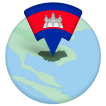 Cambodia Flag Marker Sticker
