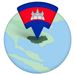 Cambodia Flag Marker Sticker
