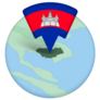 Cambodia Flag Marker Sticker