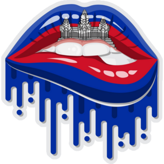 Cambodia Glossy Lips Sticker