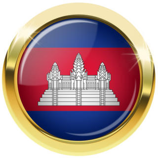 Cambodia Golden Badge Sticker