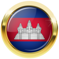 Cambodia Golden Badge Sticker