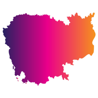 Cambodia Gradient Map Sticker