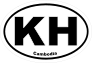 Cambodia Kh Oval Sticker
