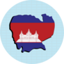 Cambodia Map Graph Sticker