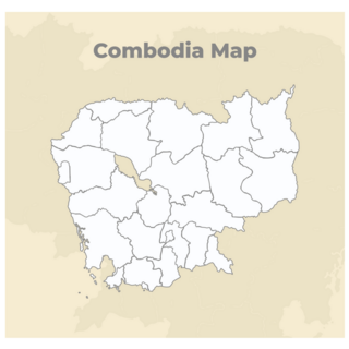 Cambodia Map Sticker