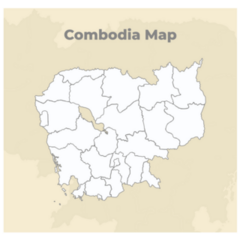 Cambodia Map Sticker