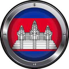 Cambodia Metal Badge Sticker