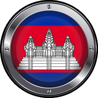 Cambodia Metal Badge Sticker