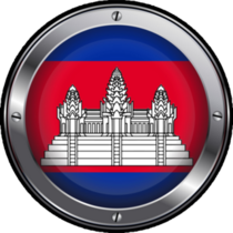 Cambodia Metal Badge Sticker