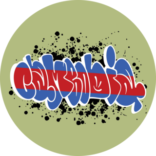 Cambodia Splatter Font Sticker
