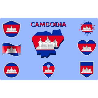 Cambodia Sticker Sheet