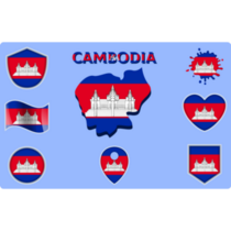 Cambodia Sticker Sheet