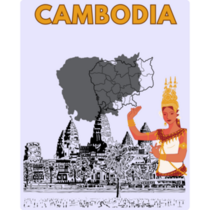 Cambodia Travel Poster Sticker