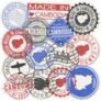 Cambodia Travel Stamps Sticker