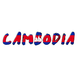 Cambodia Typography Sticker
