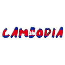 Cambodia Typography Sticker