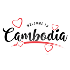 Cambodia Welcome Heart Sticker