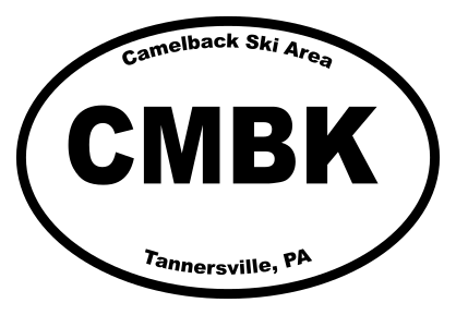 Camelback Ski Area Oval Sticker